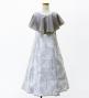 Hula Kids Cape Long Dress with Banana Leaf Print / Luxury Collection / Gray / Jp104gy