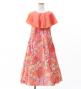 Hula Kids Cape Long Dress with Banana Leaf Print / Luxury Collection / Orange / Jp104or