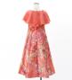 Hula Kids Cape Long Dress with Banana Leaf Print / Luxury Collection / Orange / Jp104or