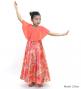 Hula Kids Cape Long Dress with Banana Leaf Print / Luxury Collection / Orange / Jp104or