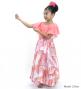 Hula Kids Cape Long Dress with Banana Leaf Print / Luxury Collection / Pink / Jp104pi
