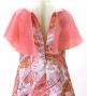 Hula Kids Cape Long Dress with Banana Leaf Print / Luxury Collection / Pink / Jp104pi