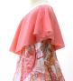 Hula Kids Cape Long Dress with Banana Leaf Print / Luxury Collection / Pink / Jp104pi