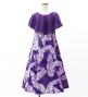 Hula Kids Cape Long Dress with Banana Leaf Print / Luxury Collection / Purple / Jp104pu