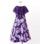 Hula Kids Cape Long Dress with Banana Leaf Print / Luxury Collection / Purple / Jp104pu