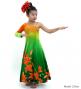 Hula Kids One Shoulder Long sleeve Dress with Lily / Luxury Collection / OR & GR / Jp105orgr