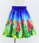 Hula Kids Shantung Pa'u Skirt with Red Ginger & Strelitzia Print / Luxury Collection / Jp107-2