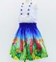 Hula Kids Shantung Pa'u Skirt with Red Ginger & Strelitzia Print / Luxury Collection / Jp107-2