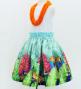 Hula Kids Shantung Pa'u Skirt with Red Ginger & Strelitzia Print / Luxury Collection / Jp107-3