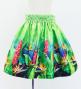 Hula Kids Shantung Pa'u Skirt with Red Ginger & Strelitzia Print / Luxury Collection / Jp107-4