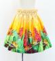 Hula Kids Shantung Pa'u Skirt with Red Ginger & Strelitzia Print / Luxury Collection / Jp107-5