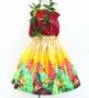 Hula Kids Shantung Pa'u Skirt with Red Ginger & Strelitzia Print / Luxury Collection / Jp107-5
