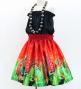 Hula Kids Shantung Pa'u Skirt with Red Ginger & Strelitzia Print / Luxury Collection / Jp107-6