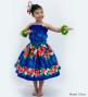 Hula Set up Keiki with Hibiscus Print / Luxury Collection / Blue / Jp110bl