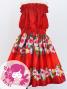 Hula Set up Keiki with Hibiscus Print / Luxury Collection / Red / Jp110rd