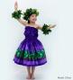 Hula Keiki Set-Up with Hula Girl Print / Luxury Collection / Purple / Jp111pu