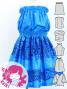 Hula Keiki Set-Up with Kahiko Print / Luxury Collection / Blue / Jp114bl