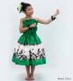 Hula Keiki Set-Up with Hula Girl Print / Luxury Collection / Green / Jp116gr