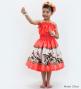 Hula Keiki Set-Up with Hula Girl Print / Luxury Collection / Orange / Jp116or