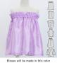 Hula Keiki Set-Up with Tiare & Kahiko Print / Luxury Collection / Purple / Jp117pu