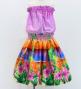 Hula Keiki Shantung Set-Up with Hibiscus Print / Luxury Collection / Jp118-3