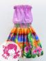 Hula Keiki Shantung Set-Up with Hibiscus Print / Luxury Collection / Jp118-3