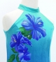 Hula Kids Long Hibiscus Dress with Velvet / Luxury Collection / Blue & Navy / Jp123blnv