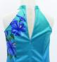 Hula Kids Long Hibiscus Dress with Velvet / Luxury Collection / Blue & Navy / Jp123blnv