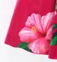 Hula Kids Long Hibiscus Dress with Velvet / Luxury Collection / Cream & Pink/ Jp123crpi