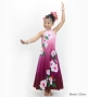 Hula Kids Long Hibiscus Dress with Velvet / Luxury Collection / Light Pink & Wine / Jp123lpiwi
