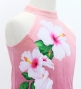 Hula Kids Long Hibiscus Dress with Velvet / Luxury Collection / Light Pink & Wine / Jp123lpiwi