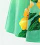 Hula Kids Long Hibiscus Dress with Velvet / Luxury Collection / Orange & Aqua / Jp123oraq
