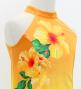 Hula Kids Long Hibiscus Dress with Velvet / Luxury Collection / Orange & Aqua / Jp123oraq