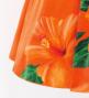 Hula Kids Long Hibiscus Dress with Velvet / Luxury Collection / Yellow & Orange / Jp123yeor