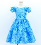 Hula Kids Midi Dress with Hibiscus Print / Luxury Collection / Blue & Light Bule / Jp128bllbl
