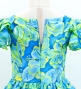 Hula Kids Midi Dress with Hibiscus Print / Luxury Collection / Blue & YellowGreen / Jp128blyegr