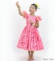 Hula Kids Midi Dress with Hibiscus Print / Luxury Collection / Pink & Yellow / Jp128piye