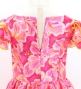 Hula Kids Midi Dress with Hibiscus Print / Luxury Collection / Pink & Yellow / Jp128piye