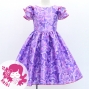 Hula Kids Midi Dress with Hibiscus Print / Luxury Collection / Purple & Pink / Jp128pupi