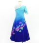 Hula Kids One Shoulder Long Frill sleeve Dress with Protea & tiare  / Luxury Collection / LBL & BL / Jp129lblbl