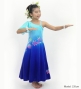 Hula Kids One Shoulder Long Frill sleeve Dress with Protea & tiare  / Luxury Collection / LBL & BL / Jp129lblbl