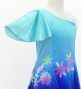 Hula Kids One Shoulder Long Frill sleeve Dress with Protea & tiare  / Luxury Collection / LBL & BL / Jp129lblbl