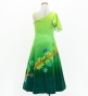 Hula Kids One Shoulder Long Frill sleeve Dress with Protea & tiare  / Luxury Collection / LGR & GR / Jp129lgrgr