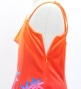 Hula Kids One Shoulder Long Frill sleeve Dress with Protea & tiare  / Luxury Collection / OR & BR / Jp129orbr