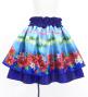 Hula Kids Double Shantung Pa'u Skirt with Hibiscus Print / Luxury Collection / Blue / Jp131bl