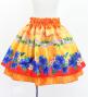Hula Kids Double Shantung Pa'u Skirt with Hibiscus Print / Luxury Collection / Orange / Jp131or