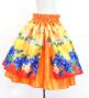 Hula Kids Double Shantung Pa'u Skirt with Hibiscus Print / Luxury Collection / Orange / Jp131or