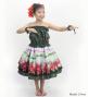 Hula Kids Blouse & Double Pa'u Set-Up with Hibiscus Print / Luxury Collection / Black / Jp132bk