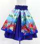 Hula Kids Blouse & Double Pa'u Set-Up with Hibiscus Print / Luxury Collection / Blue / Jp132bl