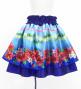 Hula Kids Blouse & Double Pa'u Set-Up with Hibiscus Print / Luxury Collection / Blue / Jp132bl